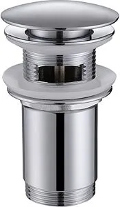 Выпуск автоматический для раковины с переливом Abber BEQUEM хром AF0010 Выпуск автоматический для раковины с переливом Abber BEQUEM хром AF0010, 1