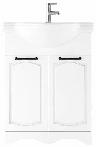 Тумба под умывальник напольная Домино Rich 60 белое дерево DR6016T