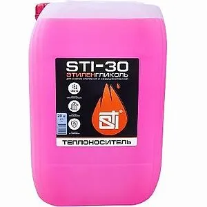 Теплоноситель (Антифриз) этиленгликоль STI -30 20кг Теплоноситель (Антифриз) этиленгликоль STI -30 20кг, 1