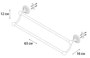 Полотенцедержатель Fixsen Retro бронза FX-83802, 3