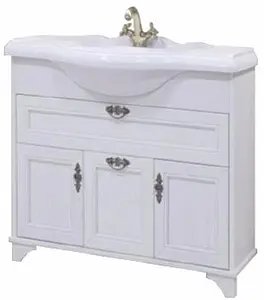 Тумба-умывальник напольная Aquaton Идель 105 дуб белый 1A1978K1IDM70, 1