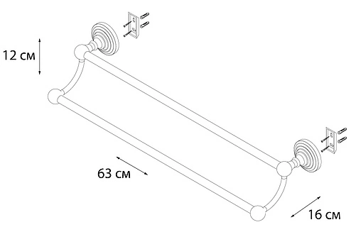 Полотенцедержатель Fixsen Retro бронза FX-83802