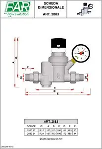 Редуктор давления мембранный ¾" Far FA 2883 34 Редуктор давления мембранный ¾" Far FA 2883 34, 2