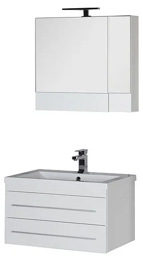 Шкаф-зеркало Aquanet Нота 75 L белый 00165130