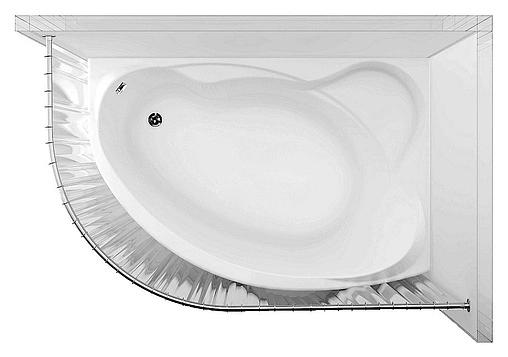 Ванна акриловая Aquanet Jersey 170x100 R 00203989