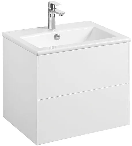Тумба под умывальник подвесная Aquaton Сохо 60 белый глянец 1A258001AJ010