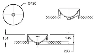 Раковина Jacob Delafon Vox 42 белый E14800-0 Раковина Jacob Delafon Vox 42 белый E14800-0, 2