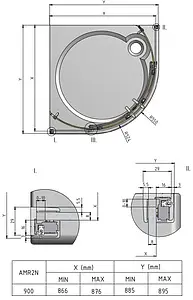 Душевое ограждение 900x900мм прозрачное стекло Roltechnik Ambient Line AMR2N/900 624-9000000-00-02 Душевое ограждение 900x900мм прозрачное стекло Roltechnik Ambient Line AMR2N/900 624-9000000-00-02, 2