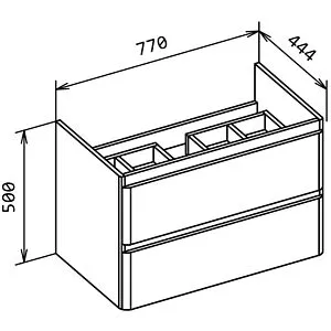Тумба-умывальник подвесная BelBagno ALBANO-CER 80 Rovere Vintage Bianco ALBANO-CER-800-2C-SO-RVB+12080-KL, 2