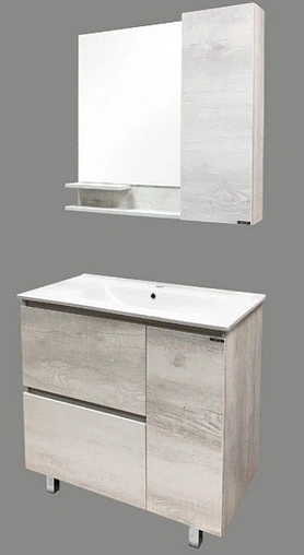 Тумба-умывальник напольная Comforty Верона 90 дуб белый 00-00001972CF