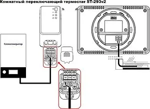 Беспроводной комнатный двухпозиционный регулятор котла Stout ST-293v2 черный STE-0101-029322, 3