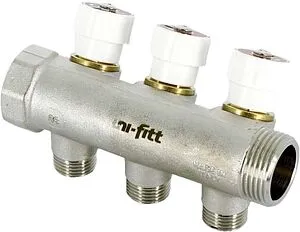 Коллектор регулирующий проходной 3 отвода 1"в/н x ½"н Uni-fitt 405N4230 Коллектор регулирующий проходной 3 отвода 1"в/н x ½"н Uni-fitt 405N4230, 5