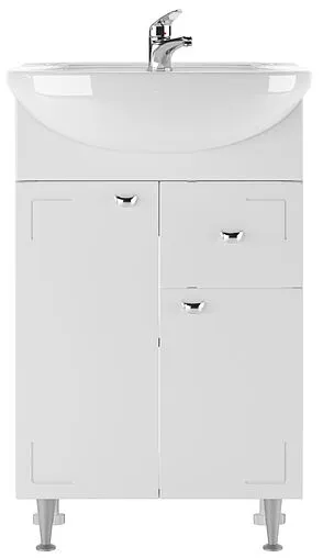 Тумба-умывальник напольный Айсберг Классик 55 белый DA1019T+Вн МуБ03