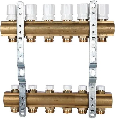 Группа коллекторная без расходомеров 6 отводов 1&quot;в/в x ¾&quot;ек Luxor CD 468/6 15552706