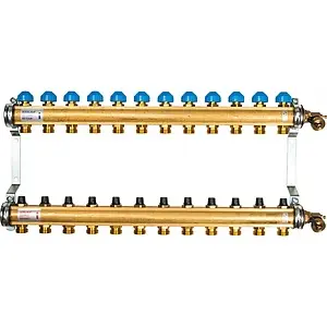 Группа коллекторная без расходомеров 12 отводов 1"в/в x ¾"ек Watts HKV 10004192 Группа коллекторная без расходомеров 12 отводов 1"в/в x ¾"ек Watts HKV 10004192, 1
