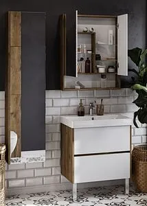 Шкаф-зеркало Aquaton Сканди 70 белый/дуб рустикальный 1A252202SDZ90 Шкаф-зеркало Aquaton Сканди 70 белый/дуб рустикальный 1A252202SDZ90, 5