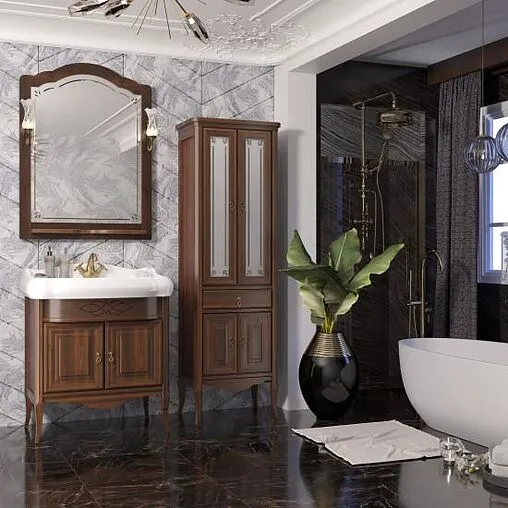 Тумба-умывальник напольная Opadiris Лоренцо 80 светлый орех Z0000006755+030300-u-01