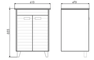 Тумба-умывальник напольная Comforty Клеон 60Н белый/дуб дымчатый 00-00003149CF Тумба-умывальник напольная Comforty Клеон 60Н белый/дуб дымчатый 00-00003149CF, 2