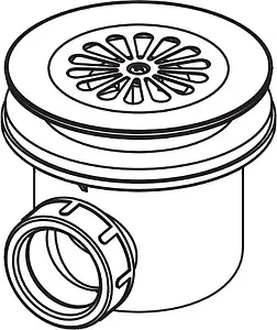 Сифон для душевого поддона AlcaPlast хром A48, 3
