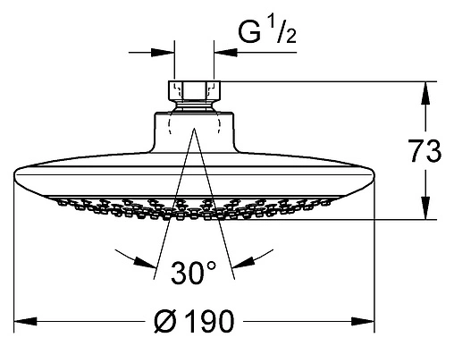 Лейка верхнего душа Grohe Rainshower Solo хром 27370000