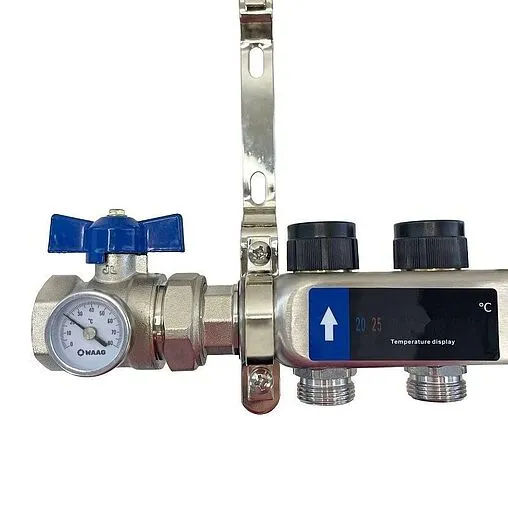 Группа коллекторная без расходомеров 6 отводов 1&quot;в/в x ¾&quot;ек WAAG WG.588.0606.F