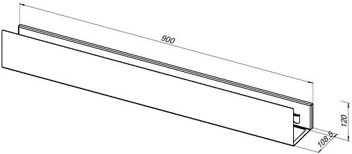 Полка Aquanet Магнум 90 чёрный матовый 00302222