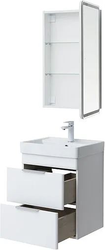 Тумба под умывальник Aquanet Ирис new 50 белый глянец 00310143
