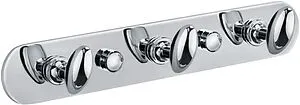 Планка с 3-мя крючками Fixsen Equipment хром FX-1413 Планка с 3-мя крючками Fixsen Equipment хром FX-1413, 1