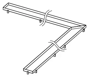 Решетка для лотка под плитку угловая 1125мм TECEdrainline Plate 611270, 4