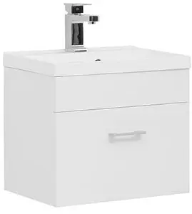 Тумба-умывальник подвесная Aquanet Нота 50 белый 00159138+00204095 Тумба-умывальник подвесная Aquanet Нота 50 белый 00159138+00204095, 1