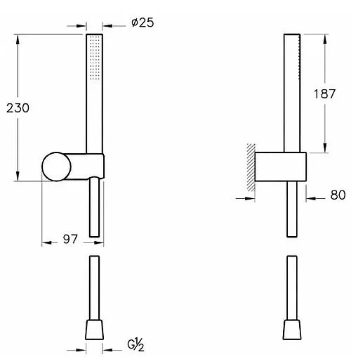Душевая система со смесителем для душа VitrA Origin хром A49266EXP