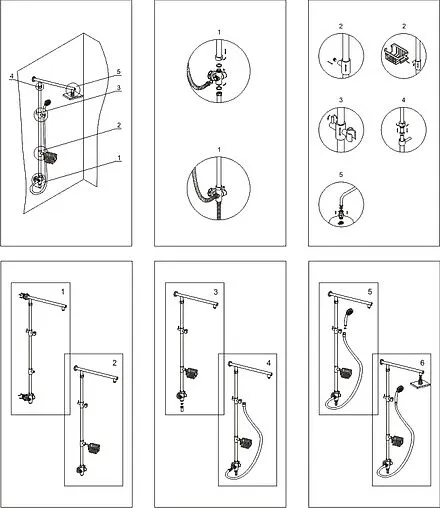 Душевая система без смесителя Wasserkraft хром A016