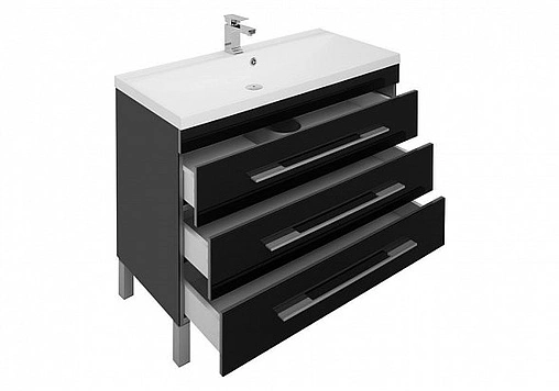 Тумба под умывальник напольная Aquanet Верона 100 чёрный 00178472