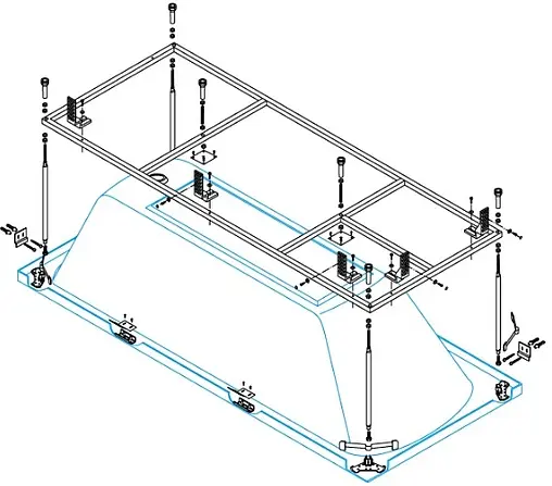 Каркас для ванны Cezares 130x70 EMP-130-70-MF-R