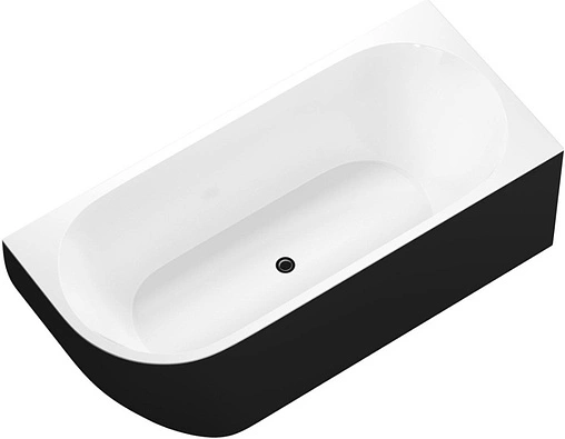Ванна акриловая Aquanet Family Elegant B 180x80 Gloss Finish белый/панель Black matte 3806-N-GW-MB