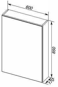Шкаф-зеркало Aquanet Алвита 60 R белый 00183994 Шкаф-зеркало Aquanet Алвита 60 R белый 00183994, 2