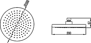 Лейка верхнего душа SMARTsant Прайм хром SM1482AA, 2