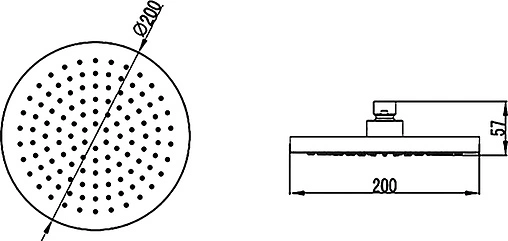 Лейка верхнего душа SMARTsant Прайм хром SM1482AA