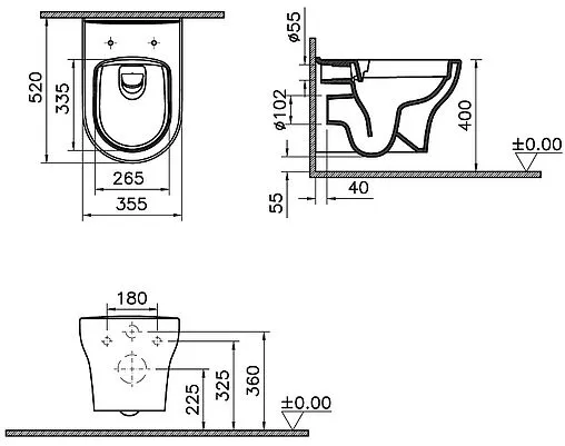 Комплект 5 в 1 VitrA Zentrum Rоund SmoothFlush 9879B003-7200 с кнопкой хром глянцевый Комплект 5 в 1 VitrA Zentrum Rоund SmoothFlush 9879B003-7200 с кнопкой хром глянцевый