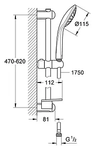 Душевая стойка Grohe Euphoria 110 Mono хром 27266001, 2