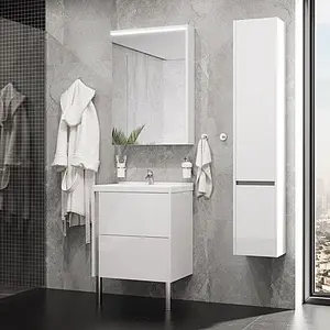 Шкаф-пенал подвесной Aquaton Стоун 30 L белый 1A228403SX01L, 4