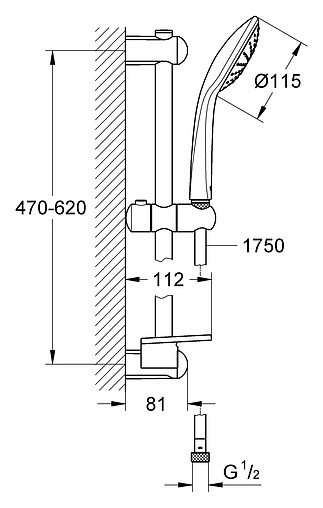 Душевая стойка Grohe Euphoria 110 Mono хром 27266001