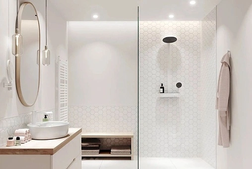 Душевая система с термостатом для душа Hansgrohe Pulsify S 260 2jet EcoSmart белый матовый/графит 24241700