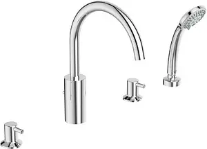 Смеситель на борт ванны на 4 отверстия Ideal Standard Ceraline хром BC198AA Смеситель на борт ванны на 4 отверстия Ideal Standard Ceraline хром BC198AA, 1