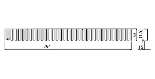 Решетка для лотка 294мм AlcaPlast Line-300L