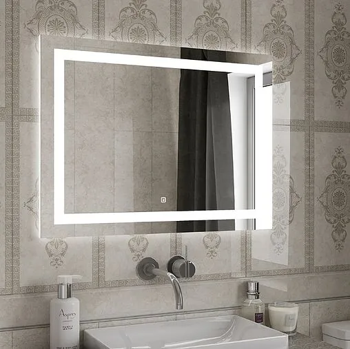 Зеркало с подсветкой Continent Rimini Led 100x70 с подогревом белый ЗЛП736