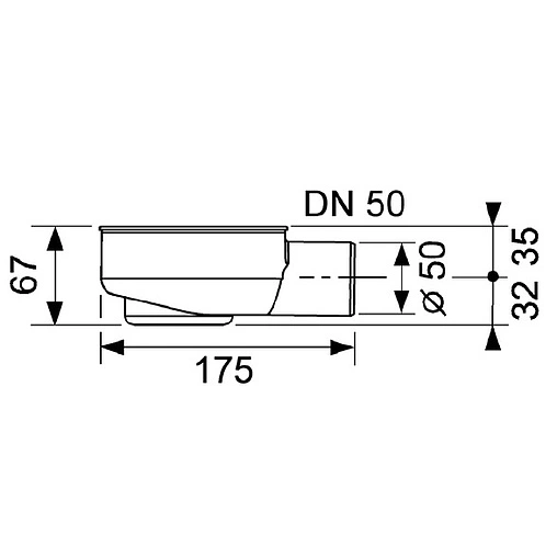 Сифон для лотка h=81мм 0.8л/сек TECEdrainline 650000