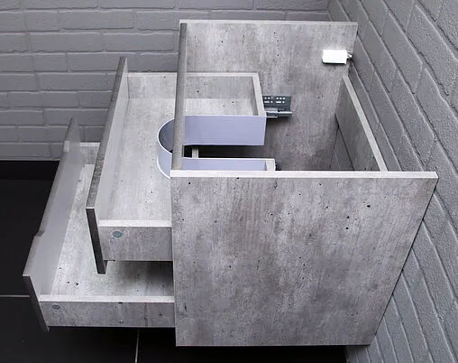 Тумба под умывальник подвесная Домино Loft 60 бетон DL5601T