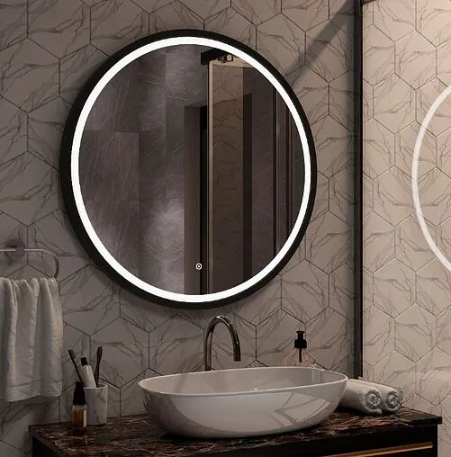 Зеркало с подсветкой Continent Style Black Led 80 чёрный ЗЛП1205