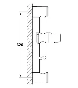Душевая штанга Grohe Relexa 60 хром 28620000, 2